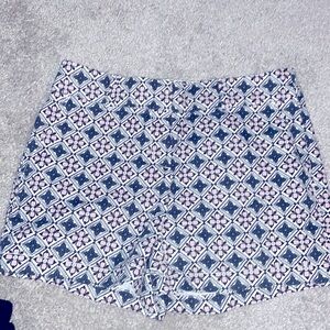 Loft tile patterned shorts cotton bermuda size 2